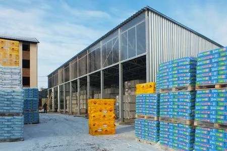 Склад гипсокартона односкатный